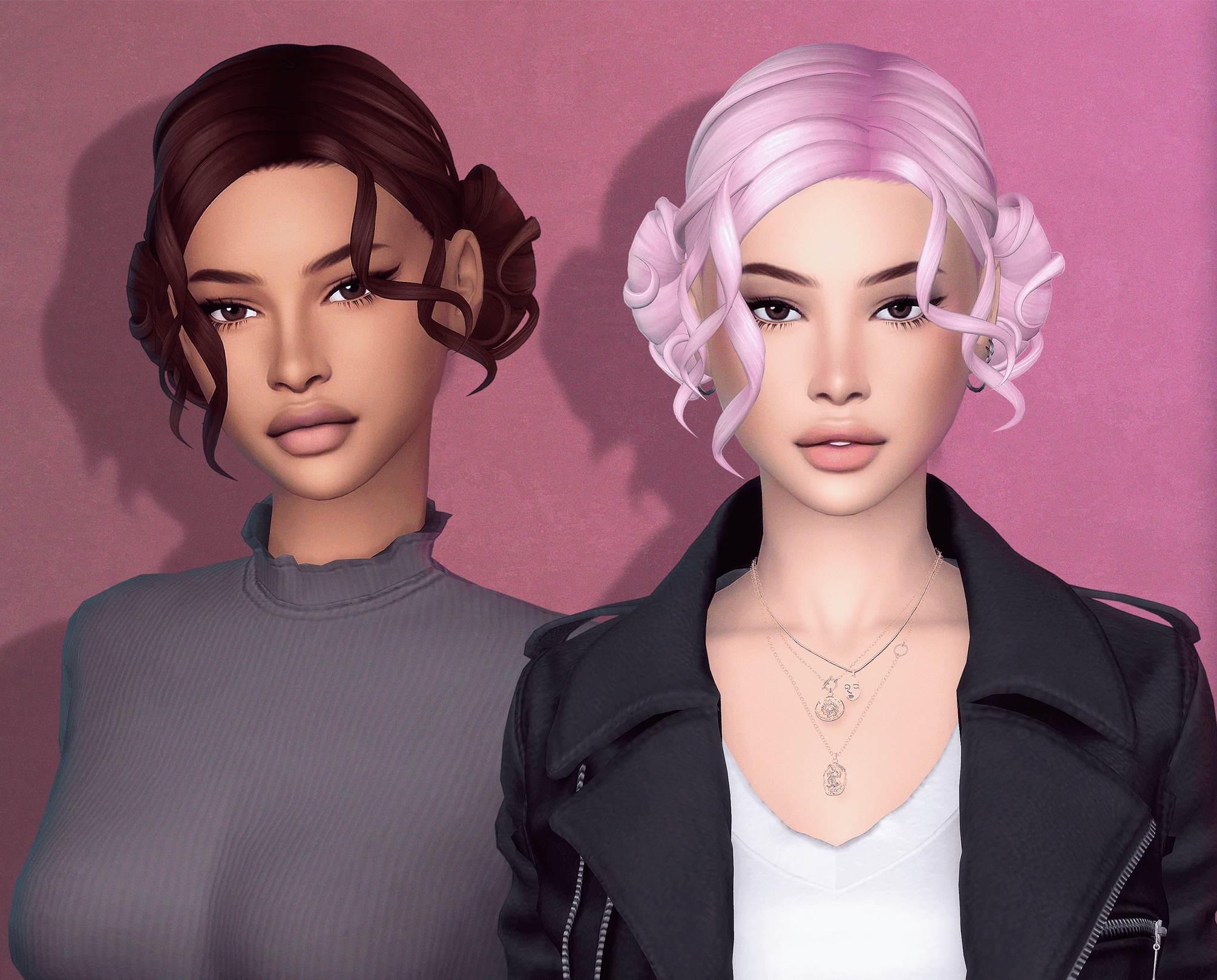 Скриншот мода Прическа Rosé Hairstyle (child-adult)